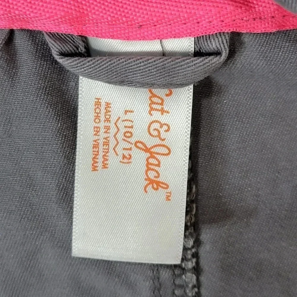 Two Girls Vests‎ Grey Utility & Denim Vest Layering Spring Summer Fall Big 10/12